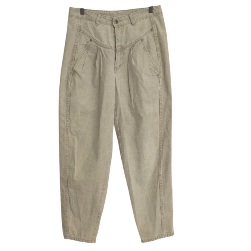 MANISHA Beige High-Waisted Women's Pants